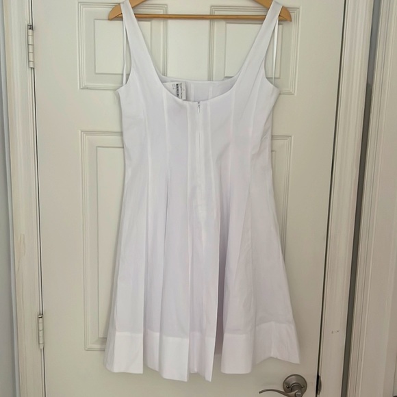 Staud Mini Wells Cotton Stretch Poplin Fit and Flare Dress - Picture 8 of 12